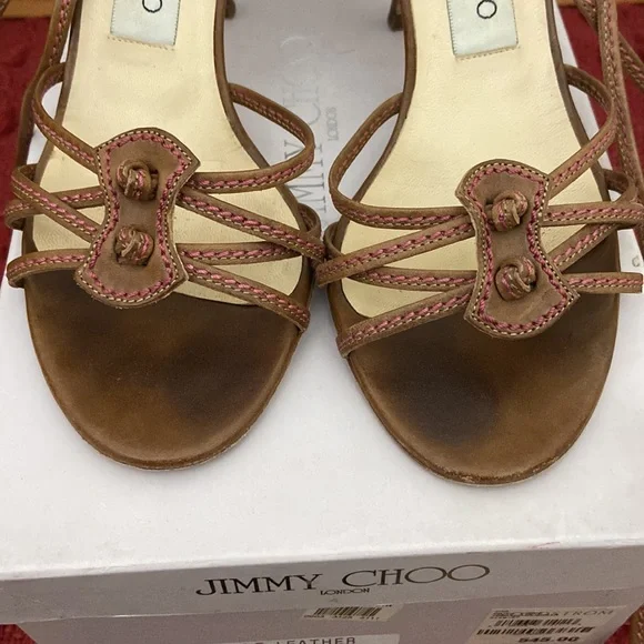 Jimmy Choo Boyce Strappy Sandals Heels Size 37 - Picture 2 of 16